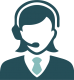 icon of person wearing headset